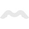 Ekena Millwork Pitch Midway Architectural Grade PVC Gable Pediment, 60"W x 35"H x 1"P (14/12) GPP060X035X100MID - alternate 3